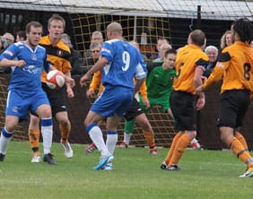 Chasetown can't find a way through the Rushall defence. Pic: Dave Birt