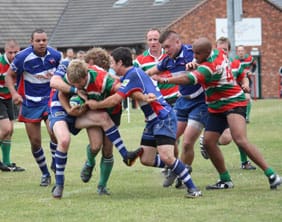 Graham Shelley tries to break away. Pic: Joanne Gough