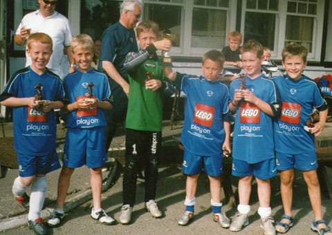 The Brazilian Soccer Schools team that included Louis Rowley and Jack Pryor