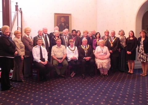 The civic party at Whittington Barracks
