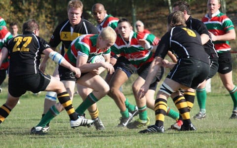 Action from Burntwood RUFC v Stafford RUFC. Pic: Joanne Gough