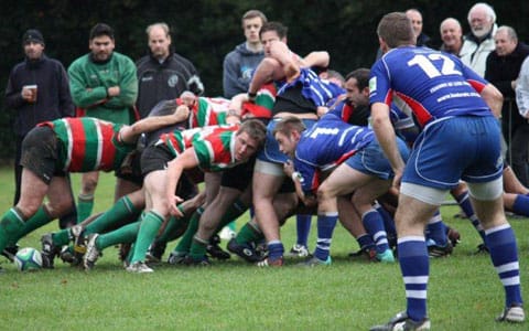 Action from Leek RUFC v Burntwood RUFC. Pic: Joanne Gough