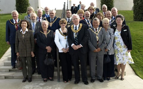 The civic party at the National Memorial Arboretum
