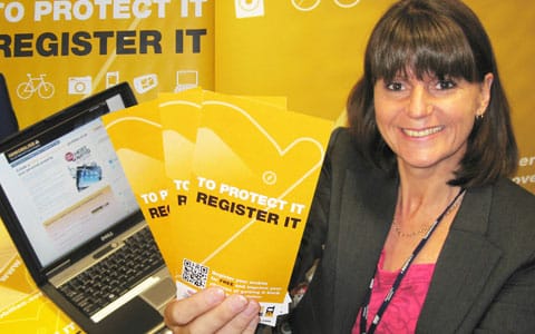 Det Sgt Rachel Joyce promoting the immobilise register