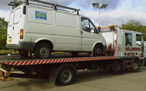 A van is taken away as part of Operation Impact