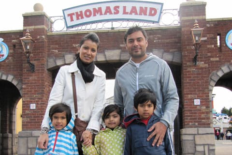 Surj Lal with his wife Nina and children Ethan, Anya and Kian Surj Lal with his wife Nina and children Ethan, Anya and Kian