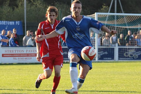 Chasetown's Linden Dovey gets away from his marker. Pic: Dave Birt Chasetown's Linden Dovey gets away from his marker. Pic: Dave Birt