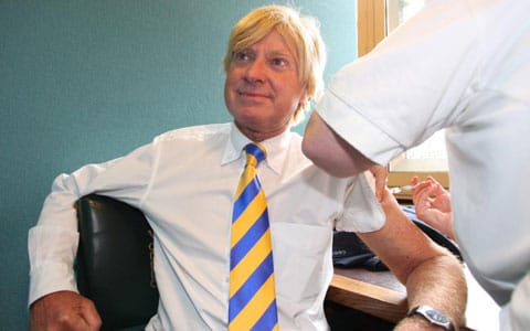 Michael Fabricant MP receives his flu jab