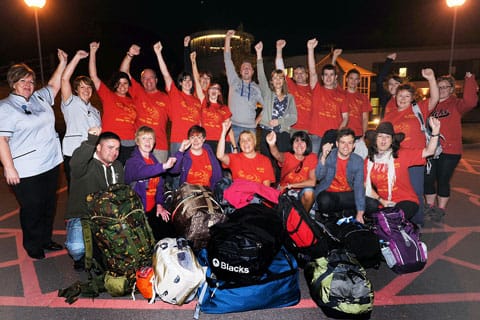 The St Giles Hospice Great Wall of China team