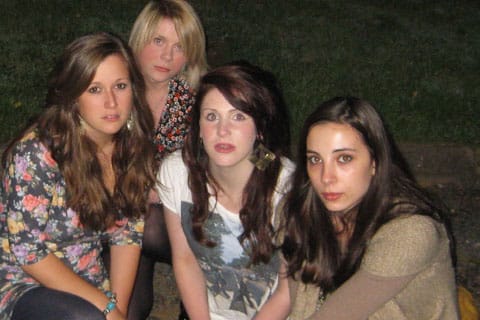 The Crucible cast members Hannah Davies, Lydia Clements , Eve Fehilly and Layla Shirley