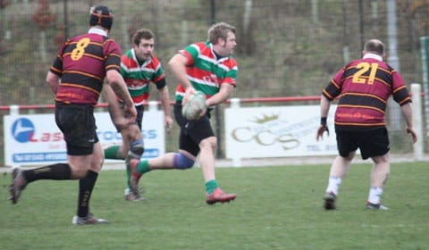 Action from Burntwood RUFC v Aldridge RUFC. Pic: Joanne Gough