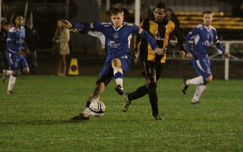 Chris Peel on the ball for Chasetown. Pic: Dave Birt