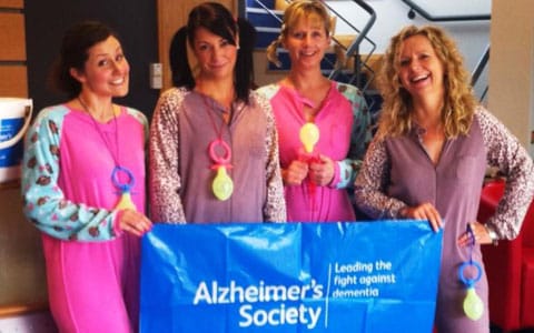 Dains staff in their romper suits