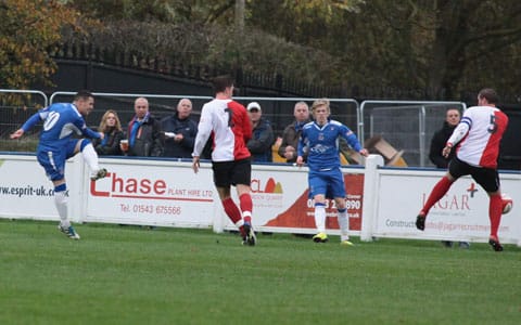 Dean Perrow scores for Chasetown. Pic: Dave Birt Dean Perrow scores for Chasetown. Pic: Dave Birt