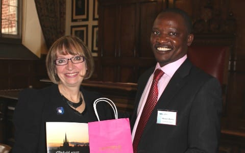 Nina Dawes (Chief Exec of Lichfield District Council) and Michael Okumu (City Council of Nairobi)