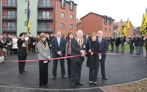 The ribbon is cut on Robert Davies Walk The ribbon is cut on Robert Davies Walk