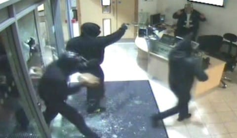 CCTV of the raiders entering the NextiraOne premises