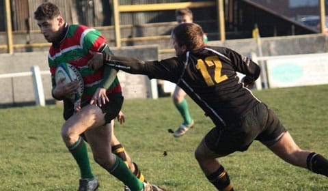 Action from Stafford RUFC v Burntwood RUFC. Pic: Joanne Gough
