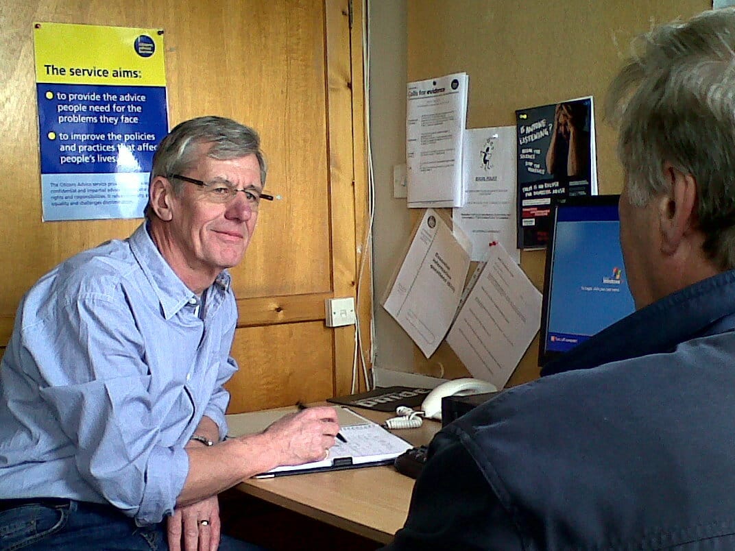 A Citizens Advice Bureau advisor
