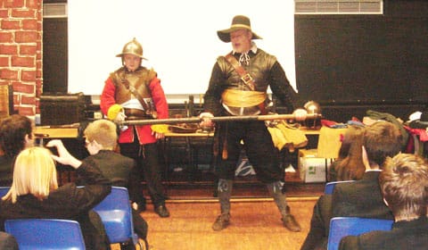 The Civil War demonstration at Nether Stowe School