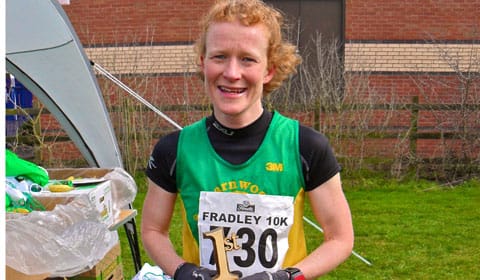 Clare McCittrick who was the first woman home in 2011 Fradley 10K race