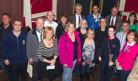 Groups collect their cheques from Lichfield Round Table Groups collect their cheques from Lichfield Round Table