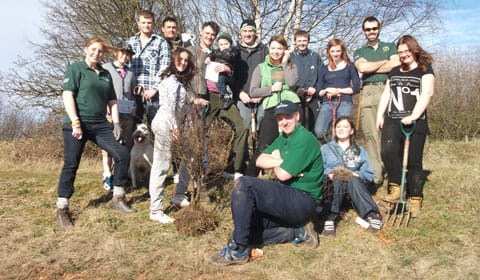 Some of the tree planting volunteers Some of the tree planting volunteers