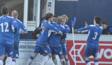 Team mates celebrate with Dean 1