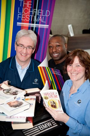 BMW plant director Nick Spencer and employees David Cole and Sue Douglas get ready for the Big Read BMW plant director Nick Spencer and employees David Cole and Sue Douglas get ready for the Big Read