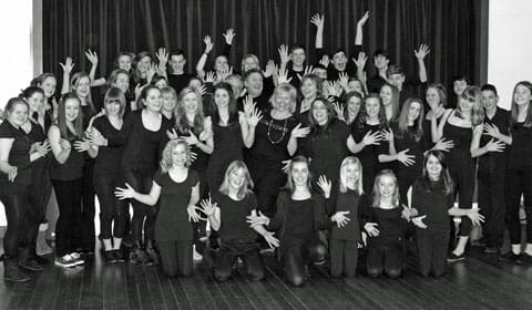 Members of Lichfield Garrick Youth Theatre get set to perform Fame