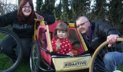 Hannah, Luchia and Anthony Cassidy get set to join the latest Cycle Rides for All route