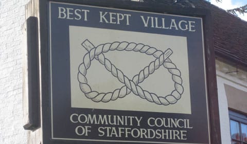 Staffordshire Best Kept Village sign