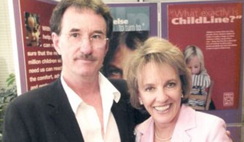 John Gallivan with ChildLine's Esther Rantzen John Gallivan with ChildLine's Esther Rantzen