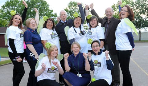 The Florette Solstice Walk team with organisers from St Giles Hospice