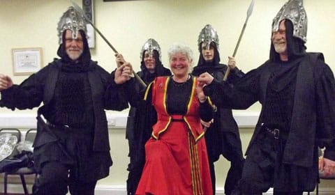 Oliver Woodman, Colin Bridle, James Jones and Ian Hayter, with instructor Sally Hayter