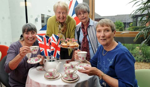 St Giles Hospice volunteer co-ordinator Marie Ashley, receptionist Kay Johnson, ward receptionist Betty Garth and ward helper Pauline Rogers