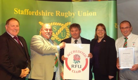 Steve Peters (Regional Rugby Manager for Midlands West), Bob Osbourne (BRUFC President), Bill Leason (SRU President), Carole Thelwall-Jones (RFU Volunteer Manager) and Steve Thompson (Burntwood's Valued Volunteer for 2012) Steve Peters (Regional Rugby Manager for Midlands West), Bob Osbourne (BRUFC President), Bill Leason (SRU President), Carole Thelwall-Jones (RFU Volunteer Manager) and Steve Thompson (Burntwood's Valued Volunteer for 2012)