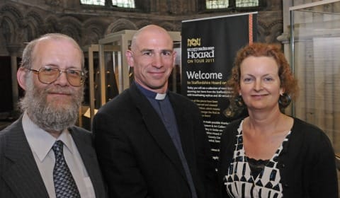 Dr David Symons (Birmingham Museums), The Rt Revd Dr Pete Wilcox (Lichfield Cathedral) and Deb Klemperer (The Potteries Museum & Art Gallery) Dr David Symons (Birmingham Museums), The Rt Revd Dr Pete Wilcox (Lichfield Cathedral) and Deb Klemperer (The Potteries Museum & Art Gallery)