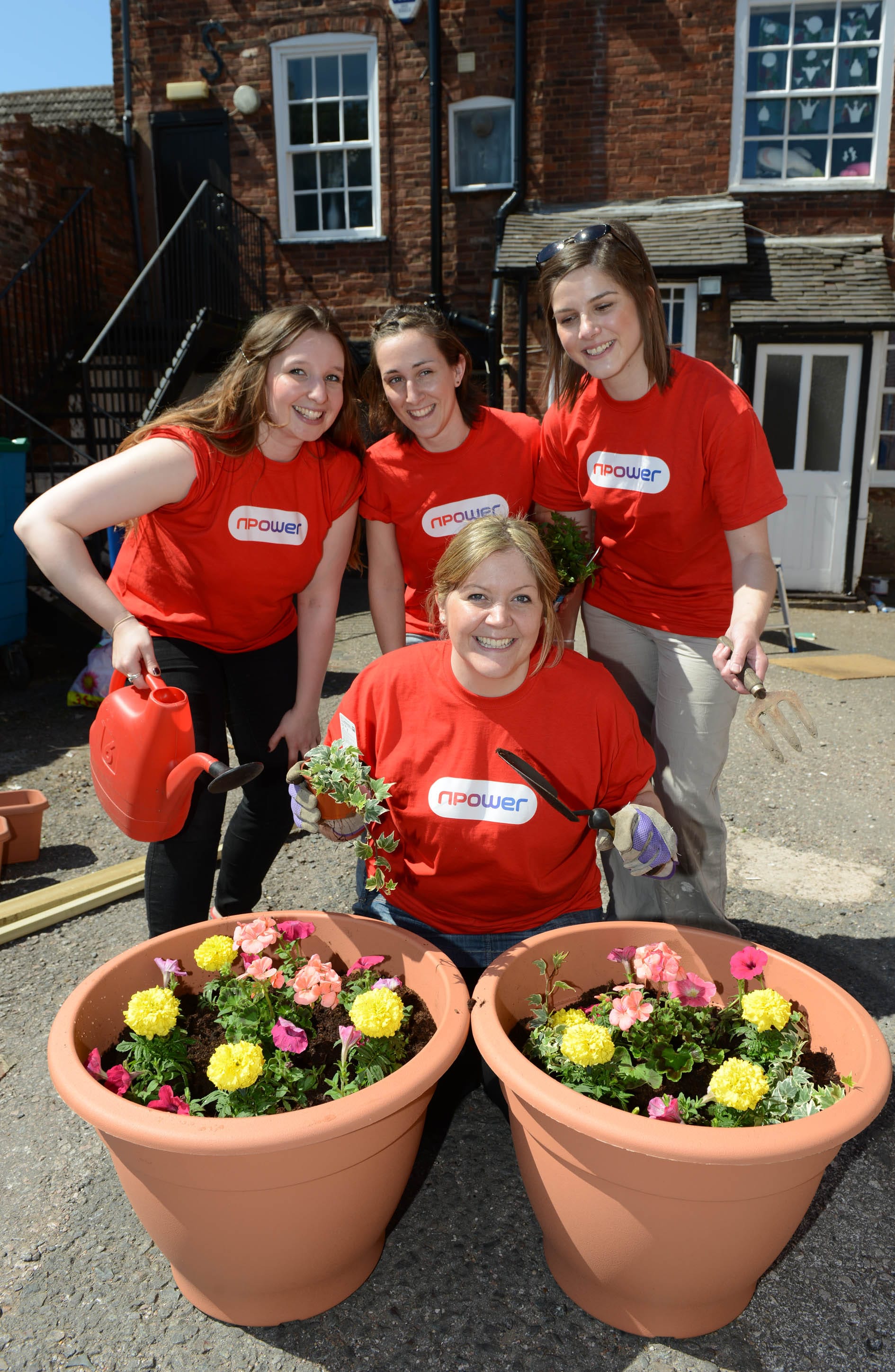 Pippa Welch, Liz Walsh and Rachel Swan with front Jenny Knowles
