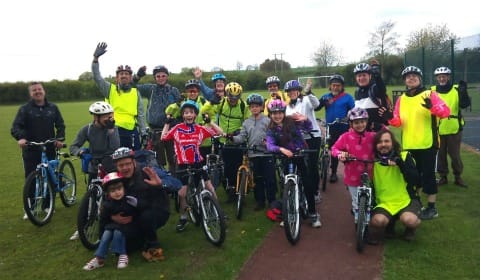 Cyclists take a break during the Whittington ride Cyclists take a break during the Whittington ride