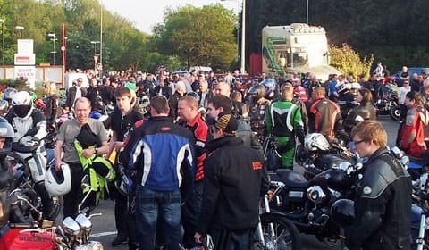 Bikers at Bassetts Pole. Pic: Matthew Ellis