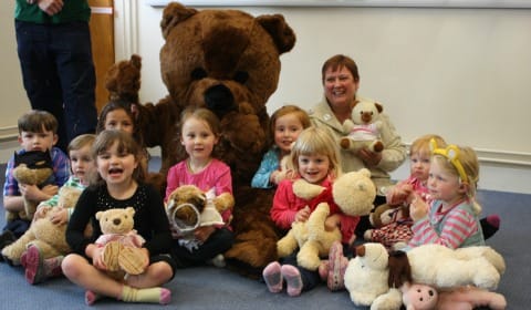 Children with their teddy bears at Chasewater Country Park Children with their teddy bears at Chasewater Country Park