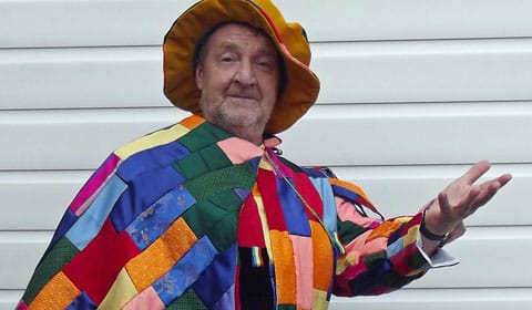 Ken Knowles in his Lichfield Mysteries costume