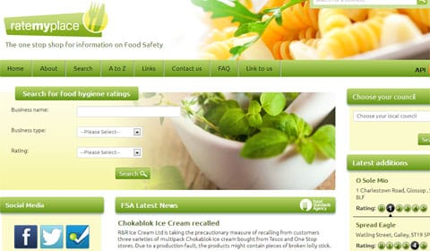 The new-look RateMyPlace website