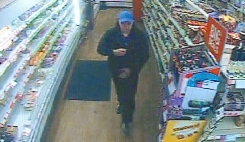A CCTV image of the Little Aston shoplifting suspect A CCTV image of the Little Aston shoplifting suspect
