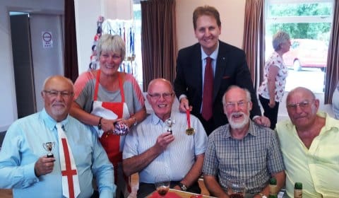 County councillor Matthew Ellis with members of the Whittington Wednesday Club