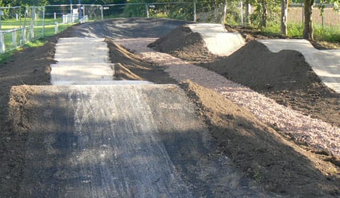 Work taking place on the Mile Oak BMX track