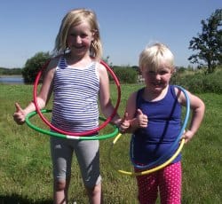 Keira and Effie getting ready for the Mini Games at Chasewater