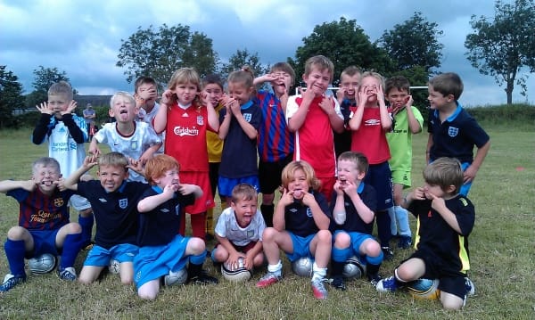 Youngsters at the Elford Boys soccer school Youngsters at the Elford Boys soccer school
