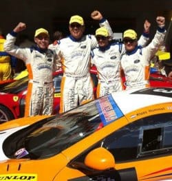 Adam Christodoulou and his team-mates celebrate victory in Barcelona Adam Christodoulou and his team-mates celebrate victory in Barcelona